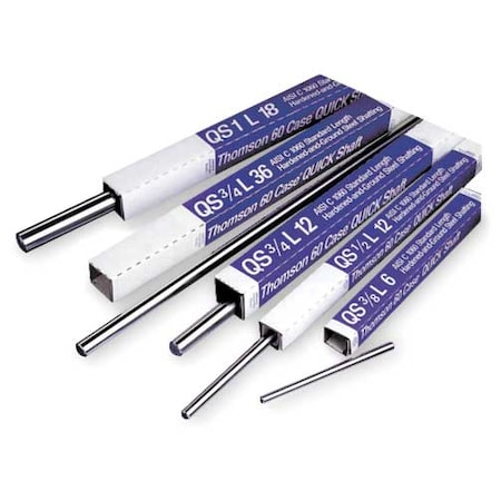 Thomson QSCP 1 1/4 L 24 Linear Shaft, 1 1/4 in D, Carbon Steel