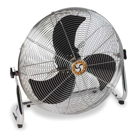 Airmaster FAN 78975 Standard Duty Floor Fan, Floor Mount, 20 in Blade Dia, 115V, 4,387/5,020/5,950 cfm, Non-Oscillating