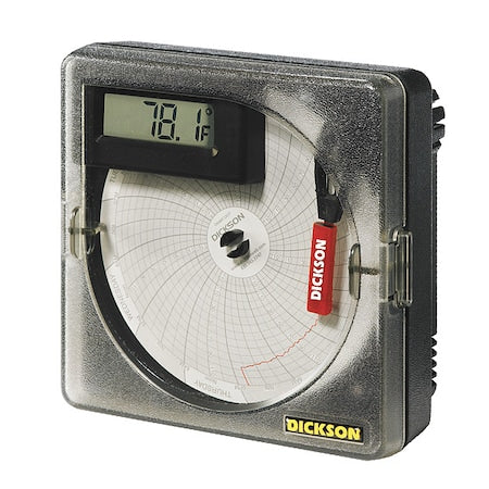Dickson SL4100NIST Circ Chart Recorder, 4 in Dia, 24hr/7day