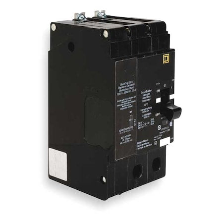 Square D EDB24015SA Miniature Circuit Breaker, E FRAME Series, 15A, 2 Pole, 277/480V AC, 25kA at 120V AC
