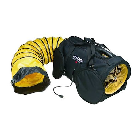 Allegro Industries 9535-12 Confined Space Fan, Black/Yellow, 12