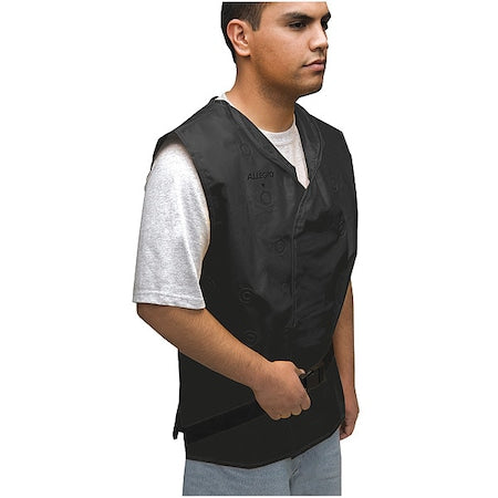 Allegro Industries 8300L Vortex Cooling Vest, PVA, Compressed Air, Continuous Max Cooling Time, Hook-and-Loop Closure, Black