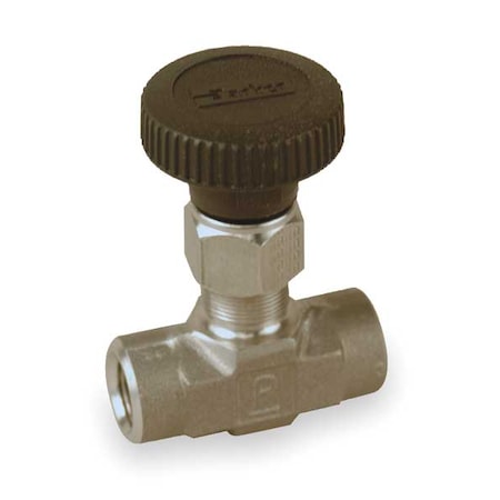 Parker 4F-V6LN-SS Needle Valve, Straight, 316 SS, 1/4 In.