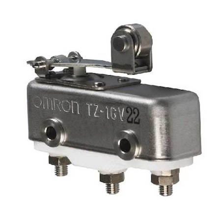Omron TZ-1GV22 Snap Action Switch, Hinge Roller, Lever, Short Actuator, SPDT, 1 A at 240 V AC Contact Rating