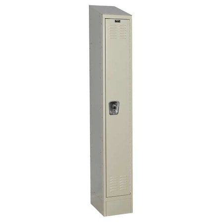 Hallowell URB1258-1ASB-PT Wardrobe Locker, 12 in W, 15 in D, 78 in H, (1) Tier, (1) Wide, Tan