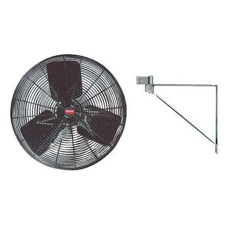 DAYTON 2MA10 Light Duty Industrial Fan, 24 in Blade Dia, Non-Oscillating, 115V AC, 3800/5450 CFM