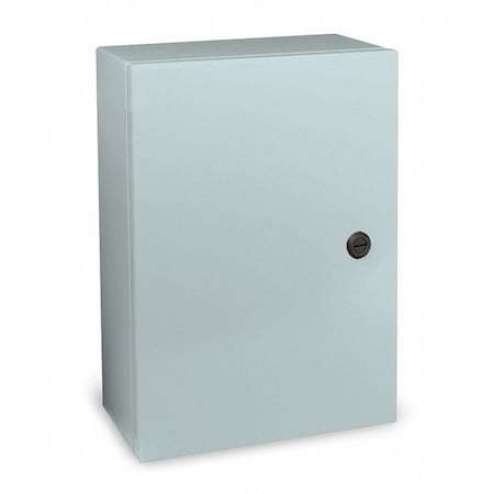 Wiegmann N412161208C 1/4 Turn Latch Electrical Enclosures, 16 in H, 8 in D, 12 in W, 12, 13, 3R, 4, Steel