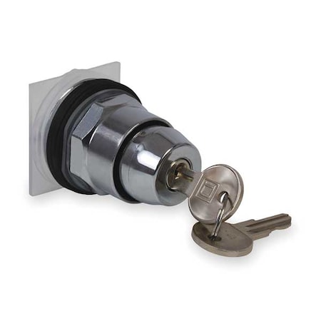 Schneider Electric 9001KS12K1 Non-Illum Selector Switch, 30 mm, 2 Pos, Keyd