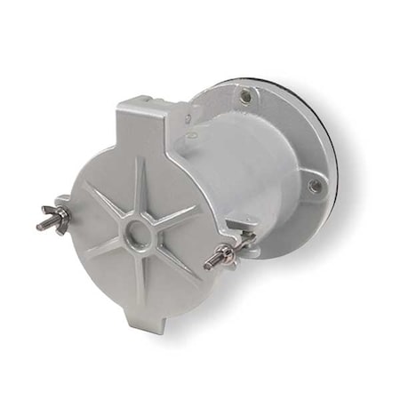 Hubbell Killark VR20422 Pin & Sleeve Receptacle, 200 A, 600V AC/250V DC, Three Phase, 3 Pole, Style 2 Grounding, Gray