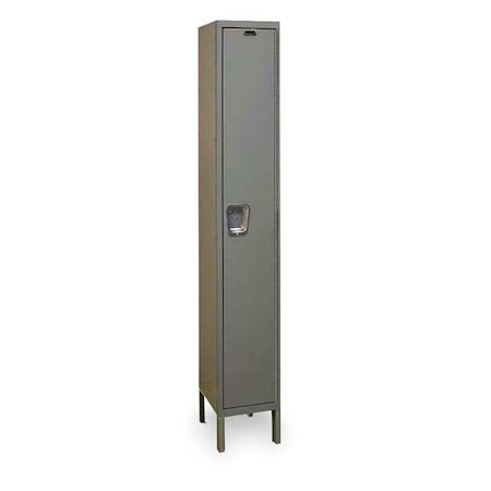 Hallowell UY1258-1HG Wardrobe Locker, 12 in W, 15 in D, 78 in H, (1) Tier, (1) Wide, Dark Gray
