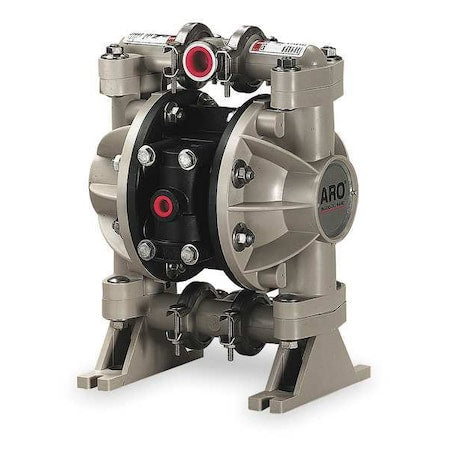 ARO 666053-344 Double Diaphragm Pump, Polypropylene, Air Operated, PTFE, 13 GPM