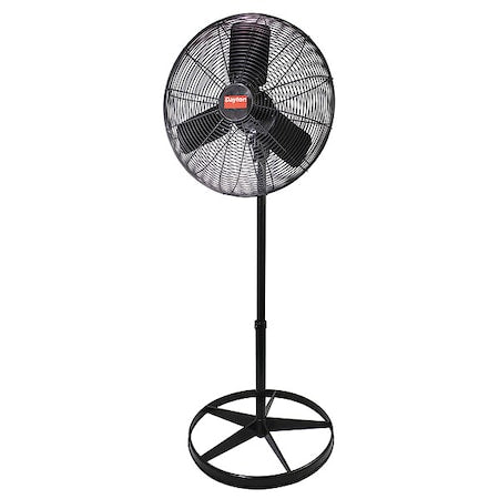 DAYTON 2RDZ6 Light Duty Quiet Design Industrial Fan, Pedestal Mount, 24 in Blade Dia, 115V, Oscillating