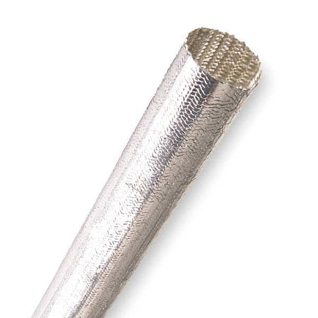 Techflex TTN2.50SV25 Coated; Braided Cable Sleeve, 2-1/2 in Inside Dia., 2-1/2 in Max Bundle Dia., 25 ft, Fiberglass