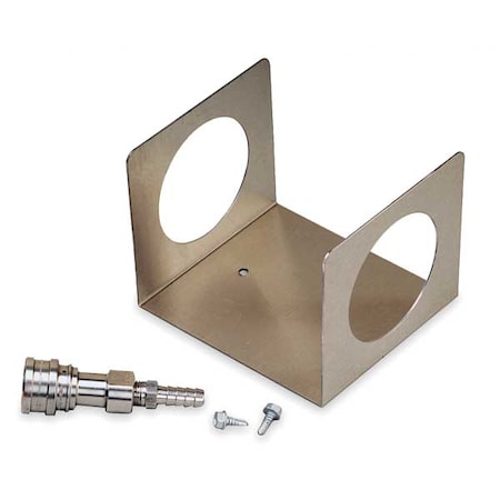 Justrite 28151 Silver Stainless Steel HPLC Wall Bracket