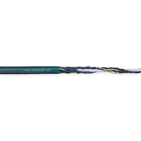 Chainflex CF5-07-05-100 Control Cable, 18 AWG, 5 C, Green, PVC, 600 V, 100 ft