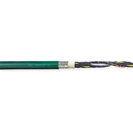 Chainflex CF6-07-18-100 Control Cable, 18 AWG, 18 C, Green, PVC, 600 V, 100 ft