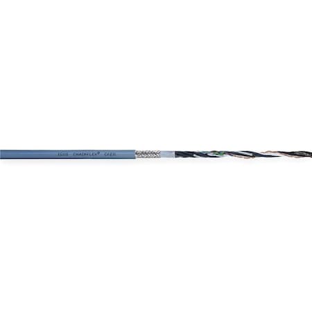 Chainflex CF211-02-10-02-100 Continuous Flexing Appliance Wiring Communication Cable, 20 C, Gray, PVC, 100 ft.