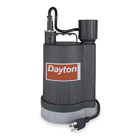 DAYTON 2VAN7 Plug-In Utility Pump, 9 ft, 11.75 in H, 120V AC