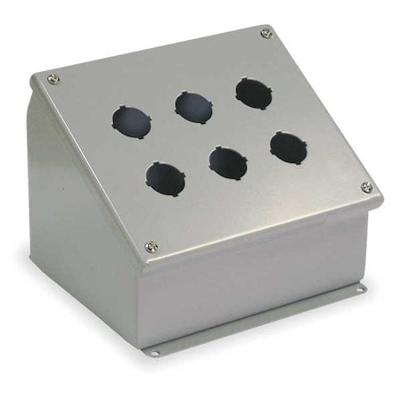 Wiegmann WPBA6 Push Button Enclosure, 30 mm, 6Holes, Steel