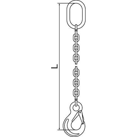Pewag 16G63SOS/5 Chain Sling, G63, SOS, Stainless Steel, 5 ft L