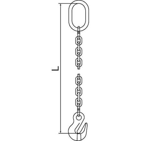 Pewag 7G120SOG/10 Chain Sling, G120, SOG, Alloy Steel, 10 ft L