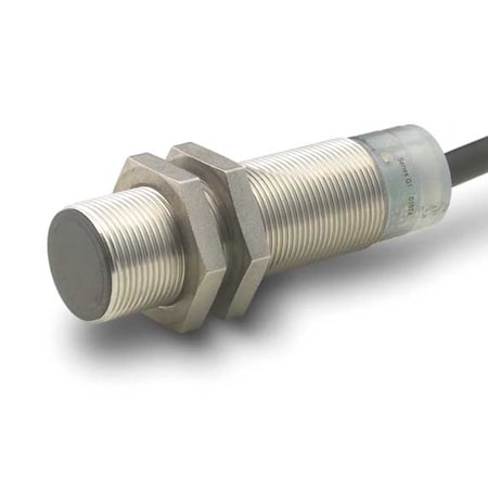 Eaton E57-18LE12-B1 Cylindrical, Inductive Proximity Sensor, 18 mm Dia., Stainless Steel, 2 m, Bare Wire, 3 Wires