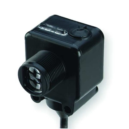 Eaton E65-SMPP100-GD Diffuse Photoelectric Sensor, Bare Wire, Right Angle, Rectangular, Dark On, NPN