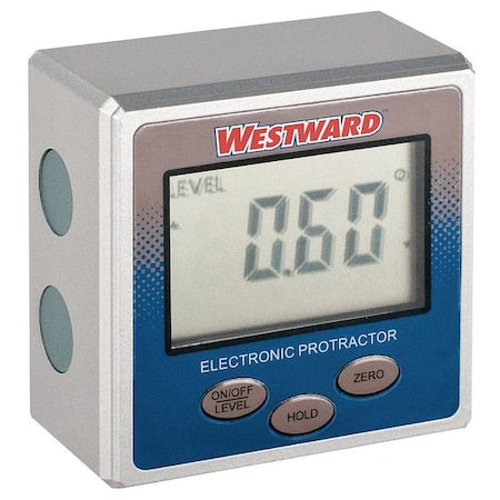 Westward 2YNK6 Digital Protractor, Accuracy +/-0.20 deg.