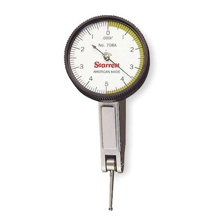 Starrett 708ACZ Dial Test Indicator, Hori, 0 to 0.010 In