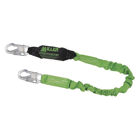 Miller 942WLS-Z7/6FTGN Shock Absorbing Lanyard, 6 ft. Length, 1 Leg(s), 310 lb. Weight Capacity