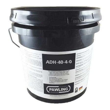 Pawling ADH-40-4-0 Carpet Tile Adhesive, ADH-40 Series, Opaque, 4 gal, Pail