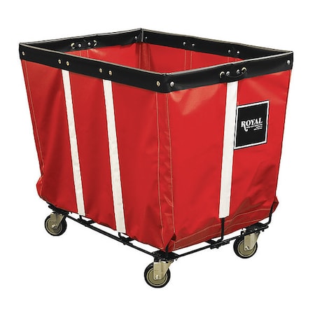 Royal Basket Trucks G16-RRW-PWA-3UNT Bskt Truck, 600 lb, Red, Vinyl, Steel, Rubber