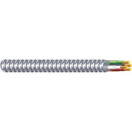 Southwire 68582623 Metal Clad Building Cable, MC, 14 AWG, 3C with Ground C, Silver, Aluminum, Solid, 600V AC, 100 ft