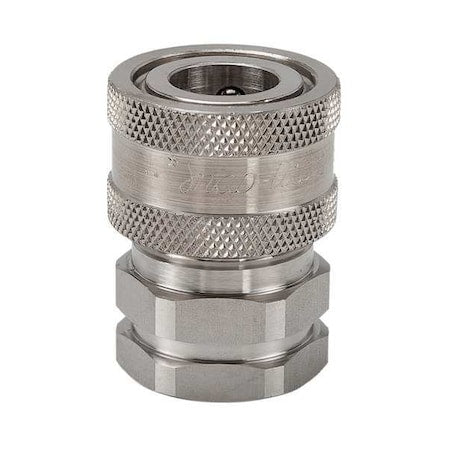 Snap-Tite SVHC24-24FV Hydraulic Quick Connect Hose Coupling, 316 Stainless Steel Body, Ball Lock, H Series