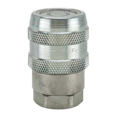 Parker 71-3C12-12FV Hydraulic Quick Connect Hose Coupling, Steel Body, Push-to-Connect Lock, 3/4