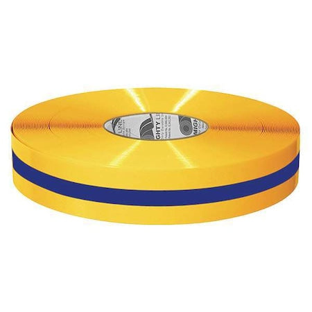 Mighty Line 2RYBCTR Industrial Safety Floor Marking Tape Vinyl Yellow/Blue, 2