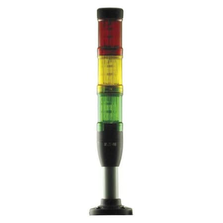 Eaton SL4-100-L-RAG-24LED Tower Light Assembly, Red, Yellow, Green, 24V AC/DC, Not Applicable FPM, 40 mm Dia., Support Tube
