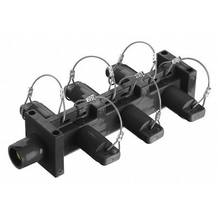 Hubbell Wiring Device-Kellems HBL7DBBK Distribution Block, 600V AC/250V DC, Black