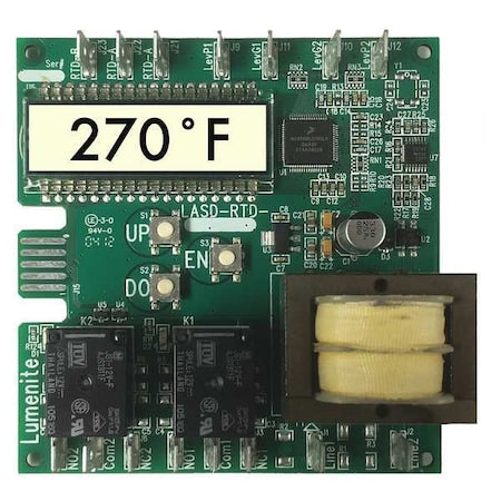 Lumenite LASD-4011 Level/Temp Controller, LCD, 120/240V AC