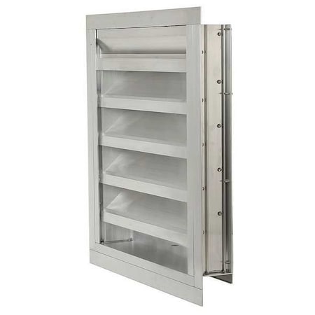 DAYTON 20UA52 Intake Louver, Fixed, Drainable, 60H x 30W
