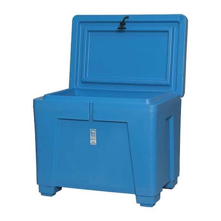Snyder Industries PB11HLC ASM Insulated Bin 11 cu ft Volume Cap., 40 in L, 28 in W, 28 in H, Plastic, Blue