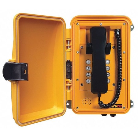 FHF 1126450190 Weatherproof Telephone, Yellow