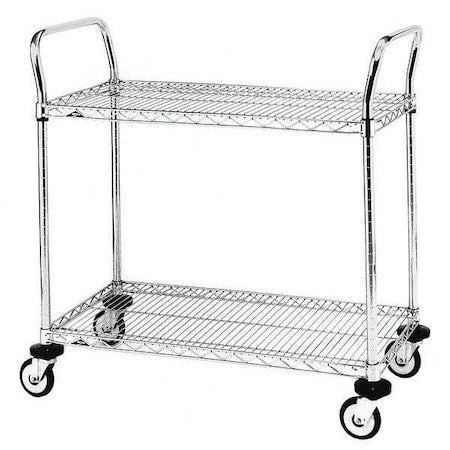 Metro MW601 Utility Cart, Chrome, 26x18x38,2 Shelf