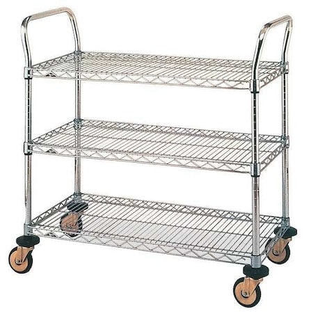 Metro MW705 Utility Cart, Chrome, 38x18x38,3 Shelf