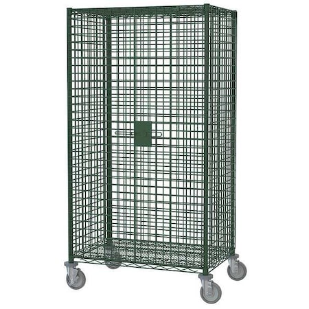 Metro SEC55VK3 Antimicrobial Wire Security Cart with Adjustable Shelves, 900 lb Capacity, 27 1/2 in W x 53 in L x