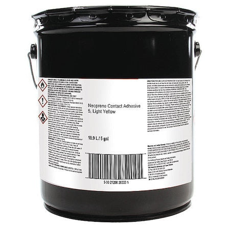 3M 5 ADH Contact Cement, 5 Series, Light Yellow, 5 gal, Pail