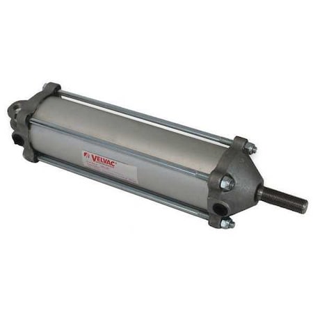 Velvac 100124 Air Cylinder, 2 1/2 in Bore, 8 in Stroke, Double Acting, Aluminum .