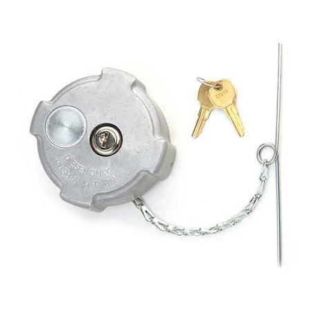 Velvac 600149 Fuel Cap, Nonvnted, Locking, 1/4 In Thread