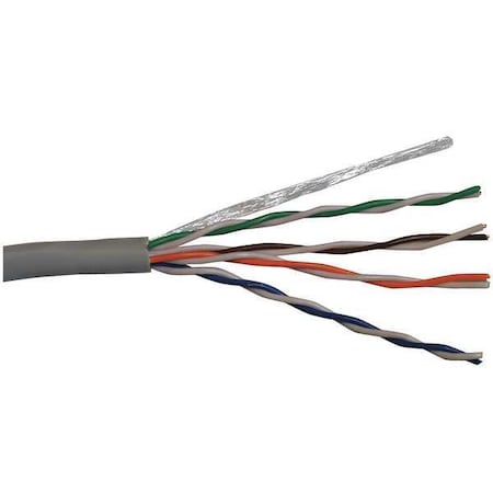 Carol CP5.30.10 Data Cable, Cat 5e, 24 AWG, 100 ft, Gray