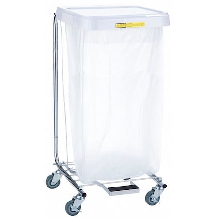 R&B Wire Products 692 Single Medium Duty Hamper with Foot Pedal, 35